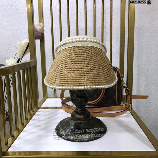 Chanel女士帽子 香奈兒春夏系列空頂編織草帽 Chanel遮陽帽  mm1016
